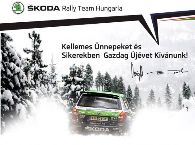 Ralis Škoda képeslap, sok hóval 