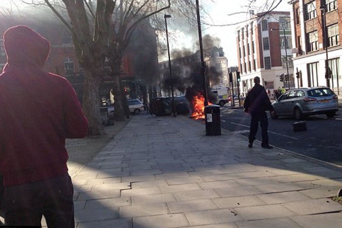 Autós üldözés és lángoló robogó a belvárosban 4