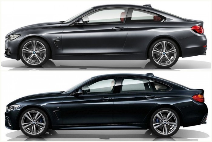 Fent a BMW 4 Coupé, alul a BMW 4 Gran Coupé. Finom, de határozott különbségek