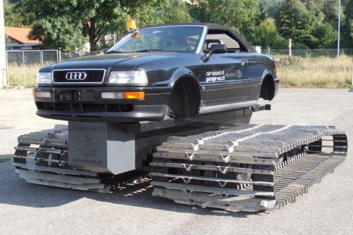 Ez a lánctalpas Audi már felkészült a legpokolibb télre