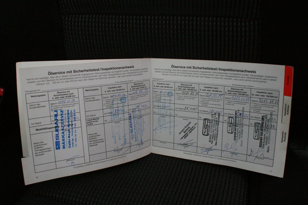 Nem ritka a vezetett szervizkönyves autó, a Subaruk tulajdonosai nem a kosztpénzből csípik le az olajcsere árát