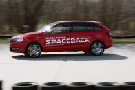 105 lóerős motorjával a a Rapid Spaceback simán állta az erősebb versenytársak tempóját. Nincs 1100 kilós