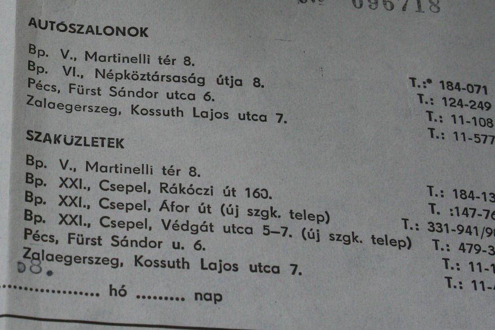 Ötjegyű telefonszámok Pécsett és Zalaegerszegen, összesen két szalon a fővároson kívül: a szocializmus idején végig hiánycikk volt a Lada. Daciát vagy Wartburgot persze könnyebb volt venni