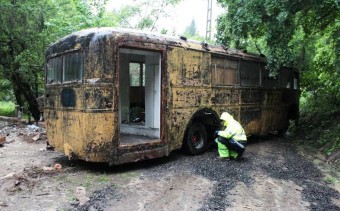 Buszt ástak elő a susnyásból