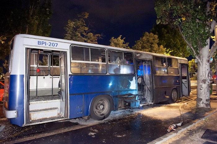 A nap képe: kiégett egy busz Budapesten 2 A nap képe: kiégett egy busz Budapesten 2