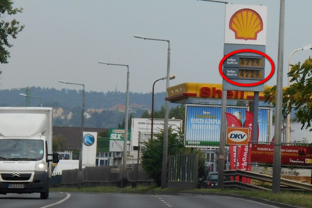 Bécsi úti Shell, kifelé