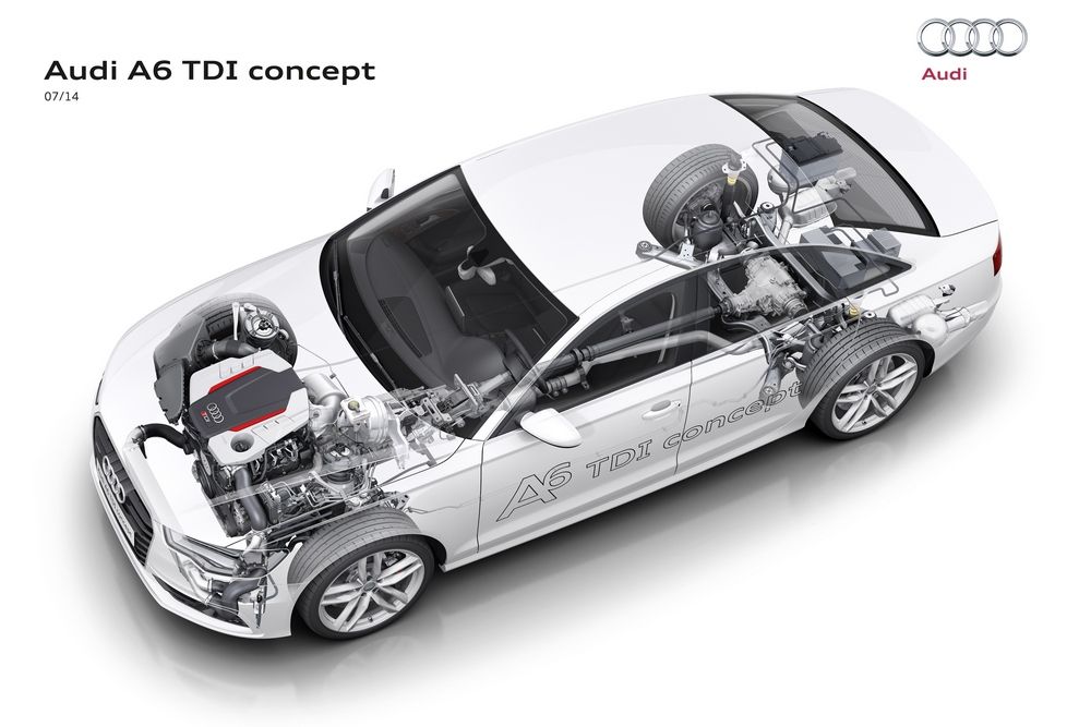 Az elektromos kompresszoros A6 Biturbo Concept röntgenrajza