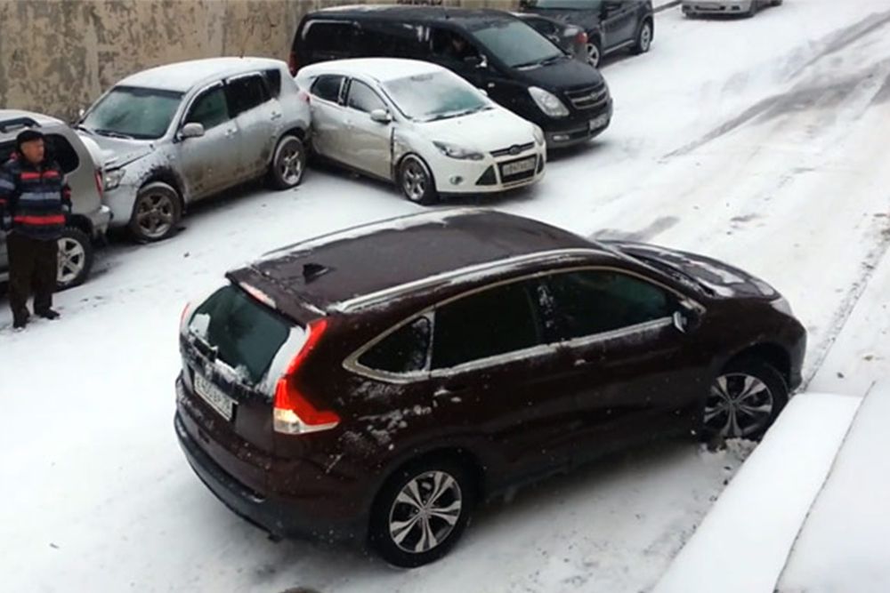 Van ahol már leesett a hó – káosz az utakon 1