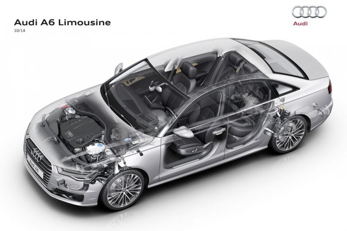 Műanyagrugó a megújult A6-os Audiban 13 | Vezess Tágas, biztonságos, mégis könnyű az alumínium-karosszériás német presztízslimó és kombi