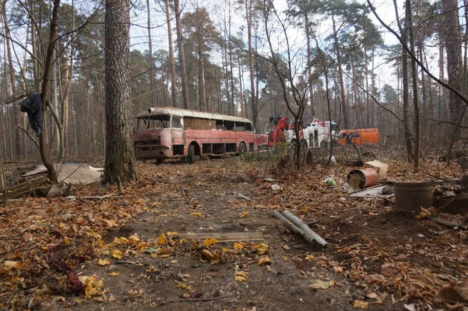 Veterán Ikarusra bukkantak egy orosz erdőben 9