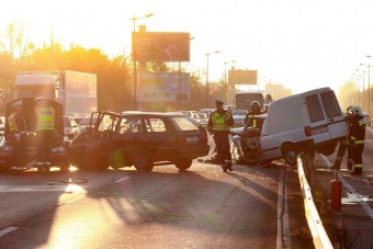 A nap képe - hármas karambol a ferihegyi gyorsforgalmin