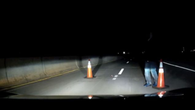 Hidegrázós felvétel rejtélyes útonállóval