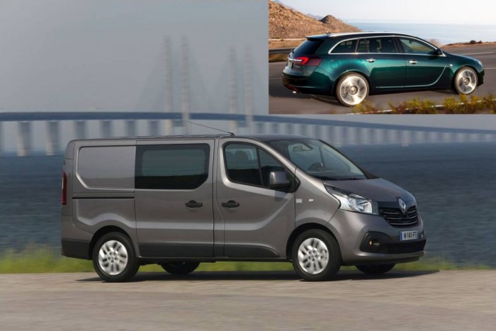Vezettük a legnagyobb új Opelt 2 Érdekes, hogy az Opelek jellegzetes oldalsó díszét kapták a testvérmodellek, így a Renault Trafic is