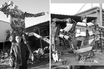 Másfél tonnás Transformert épített a fiának