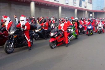 Motoros Mikulások lepték el Nyíregyházát