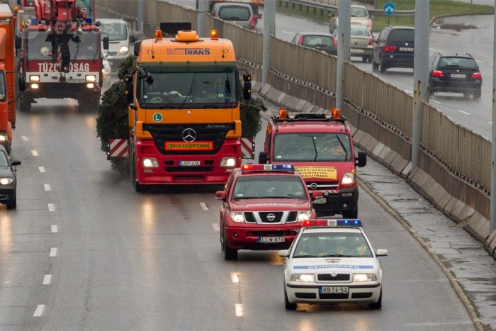 A nap képe: Kamion hozta az ország karácsonyfáját 5