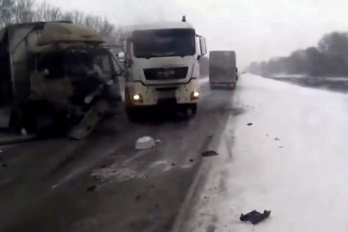 Ilyen egy kamionos tömegbaleset