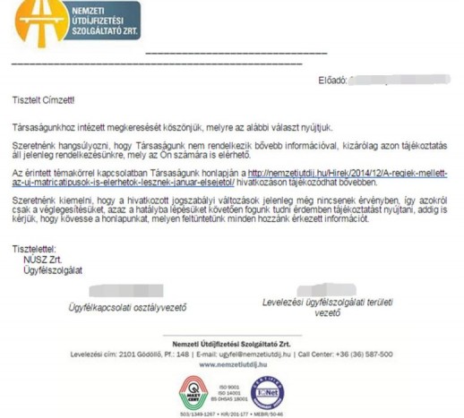 Recseg-ropog az útdíj-rendszernek csúfolt pénzszivattyú 12 | Vezess Forrás: 444