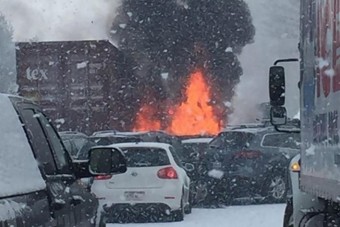 Tömegkarambolt okozott az ítéletidő