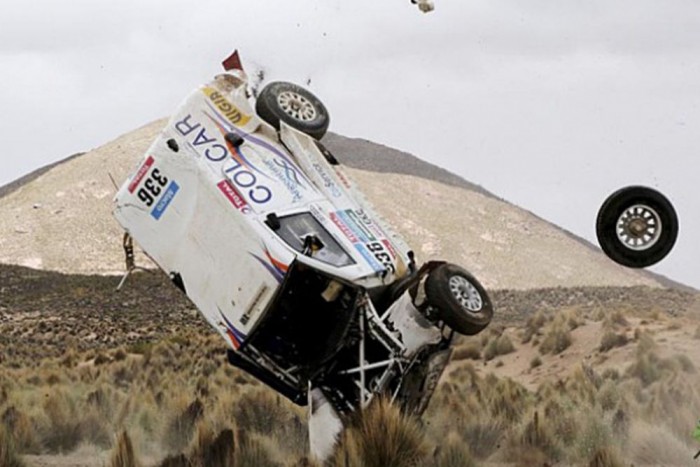 Videón a kegyetlen Dakar-baleset