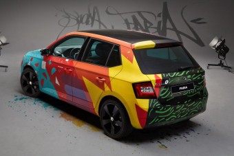 Műalkotás Škoda Fabiából