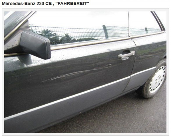 Te megvennéd ezt a BMW-t? 44 Az érdeklődők szerencséjére volt annyira korrekt a kereskedő, hogy közelről is megmutatja azt, ami távolról szépnek tűnt. Sajnos a legtöbb hirdetésből ez a második kép már hiányzik
