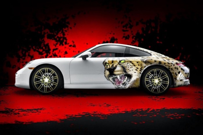 Vérszomjas vadmacskának öltöztetett Porsche 8