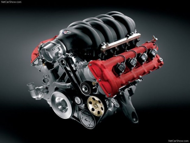 Ferrari F136 blokk, ami az Alfa Romeo 8C-ben csücsül