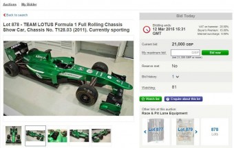 F1: Elárverezik a Caterham maradékát