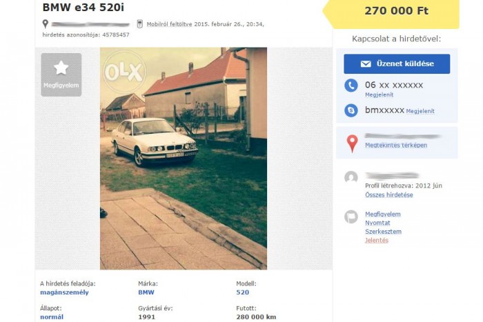 Így hirdet egy magabiztos magyar BMW-s? 4