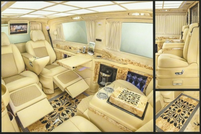 A furgon, amiből egy Rollsot sem irigyel az ember 9 | Vezess A gyári prospektusban parkettával feldobott változat látható