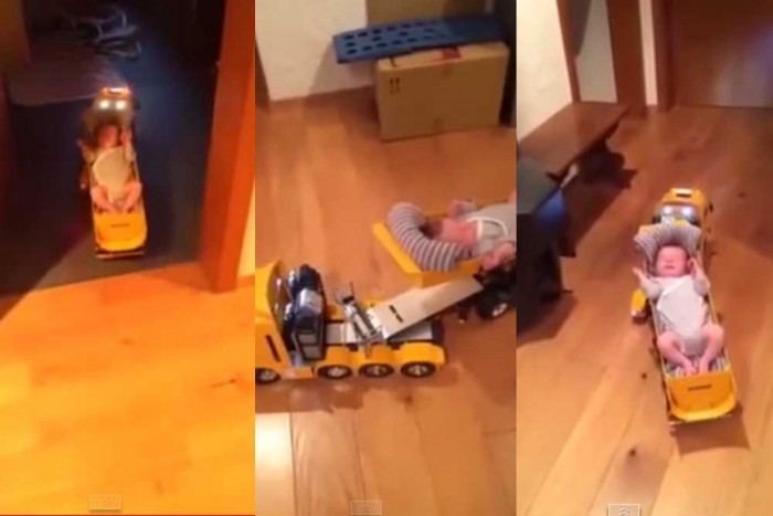 Ez történik, ha egy autórajongó apuka vigyáz a gyerekre