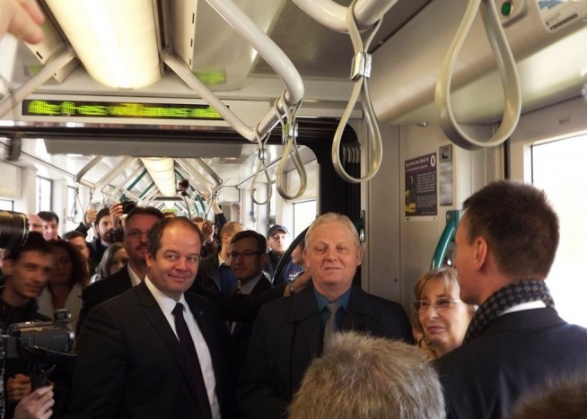 A sajtójáraton Tarlós István, Budapest főpolgármestere is utazott 