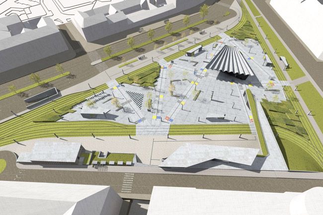 Illegális sávszűkítés a Széll Kálmán téren