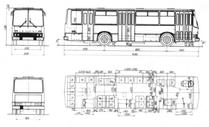 Ikarus, amely megelőzte a korát 8 | Vezess Az Ikarus 242-es korabeli jellegrajzán is jól látható, mennyire alacsonyan volt a padlószint