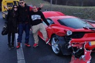 A Ferrari 458 Italia, amit már az átvétel napján lezúzott