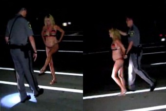 Bikiniben vezetett a részeg nagymama