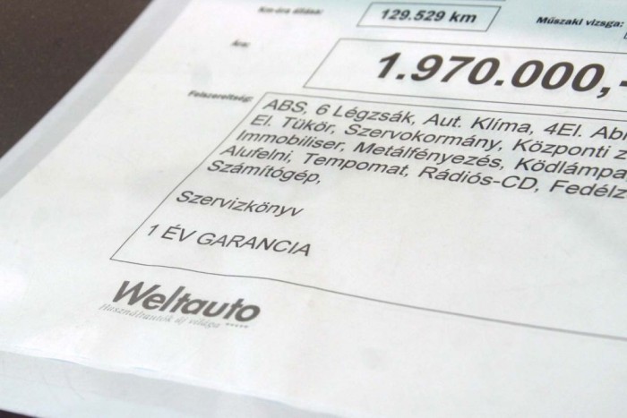 Használt autó – Amikor ráfizetés a behozatal 4 Garanciáról nem is álmodhat az a magánvásárló, aki nur Export kitétellel árult használt autót vett. Képeink illusztrációk
