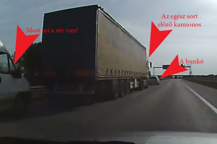 Kamionos és autós harcolt az M0-son