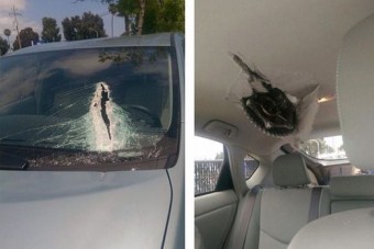 A nap legdurvább képe: lánckerék a szélvédőn át