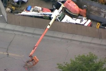 Szélvihar borított fel egy darut, két halott