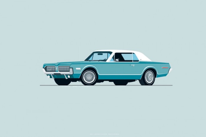 5 menő autós poszter a faladra, ha bírod a minimált 6 | Vezess 1968 Mercury Cougar
