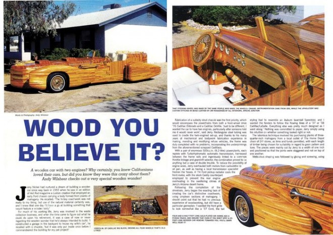 5 rendkívüli, fából faragott autó 6 | Vezess 5 rendkívüli, fából faragott autó 6