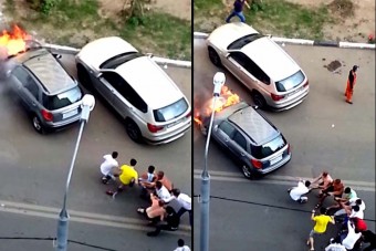 Orosz férfiak mutatják meg, mi az összefogás!