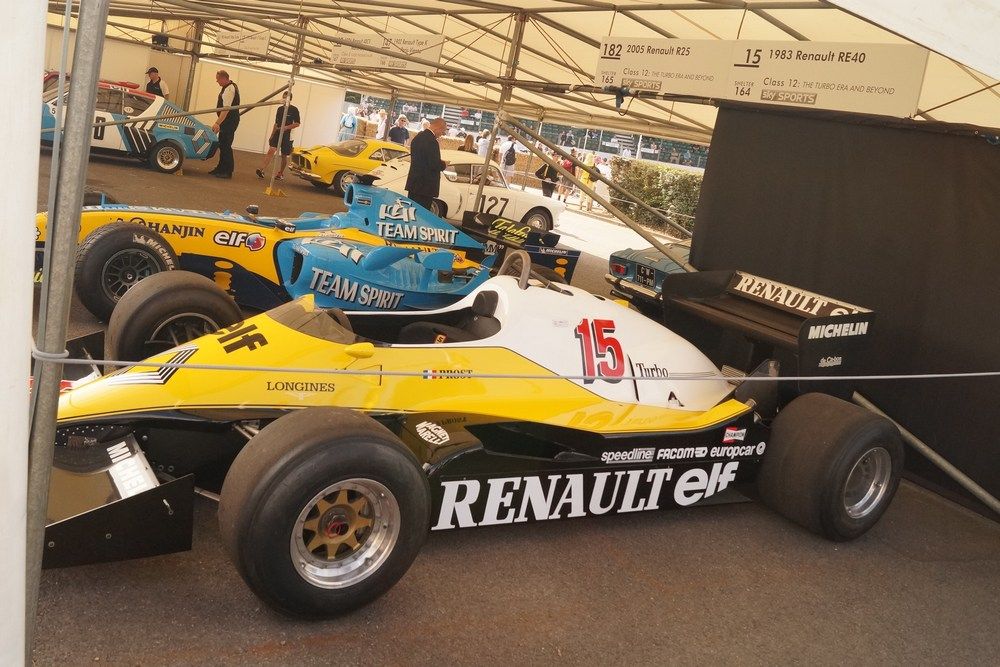 Prost Renault-ja, 1983-ból. Másfél liter, turbó, V6, 545 kiló és 880 lóerő