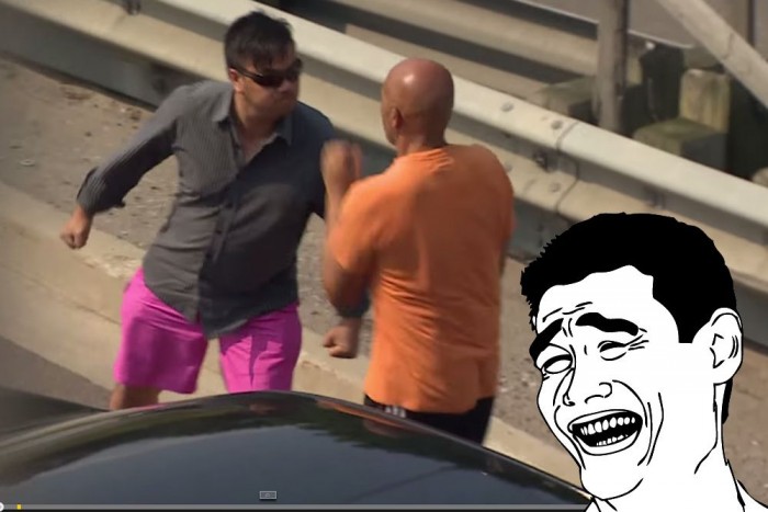 Ilyen, amikor Kanadában összeugrik két autós