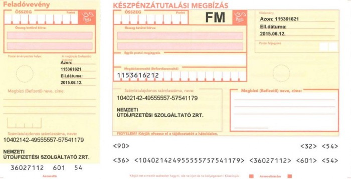 Személyautóra 14 875 vagy 59 500 Ft a sztrádahasználati pótdíj 30 napon belül vagy túl befizetve