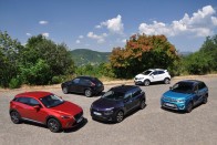 A Juke sportos, a Mokka felnőttes, a CX-3 sikkes, a C4 Cactus avantgárd, a Vitara pedig kiegyensúlyozott