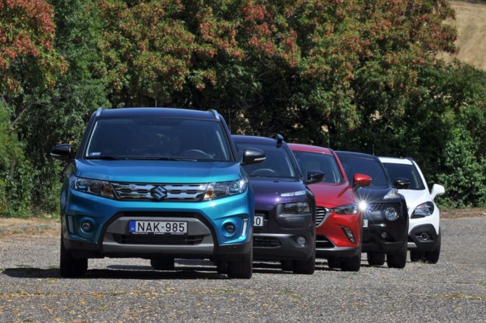 Összehasonlító teszt: melyik a legjobb csajterepjáró? 16 Nagyon megugrottak az eladások a kategóriában. A Vitara technikája a kompakt SX4 S-Crossból való, a többi modell kiskocsikra épül