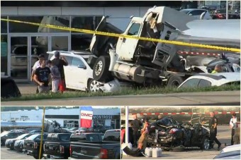 Két tucat autót tört ropira egy tartálykocsi